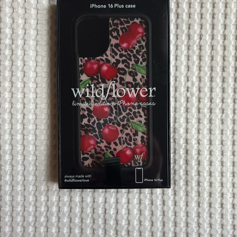 Wildflowers Red and Black Floral iPhone Case NWT 16 Plus